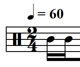 rhythmic dictation simple meter advanced example 1